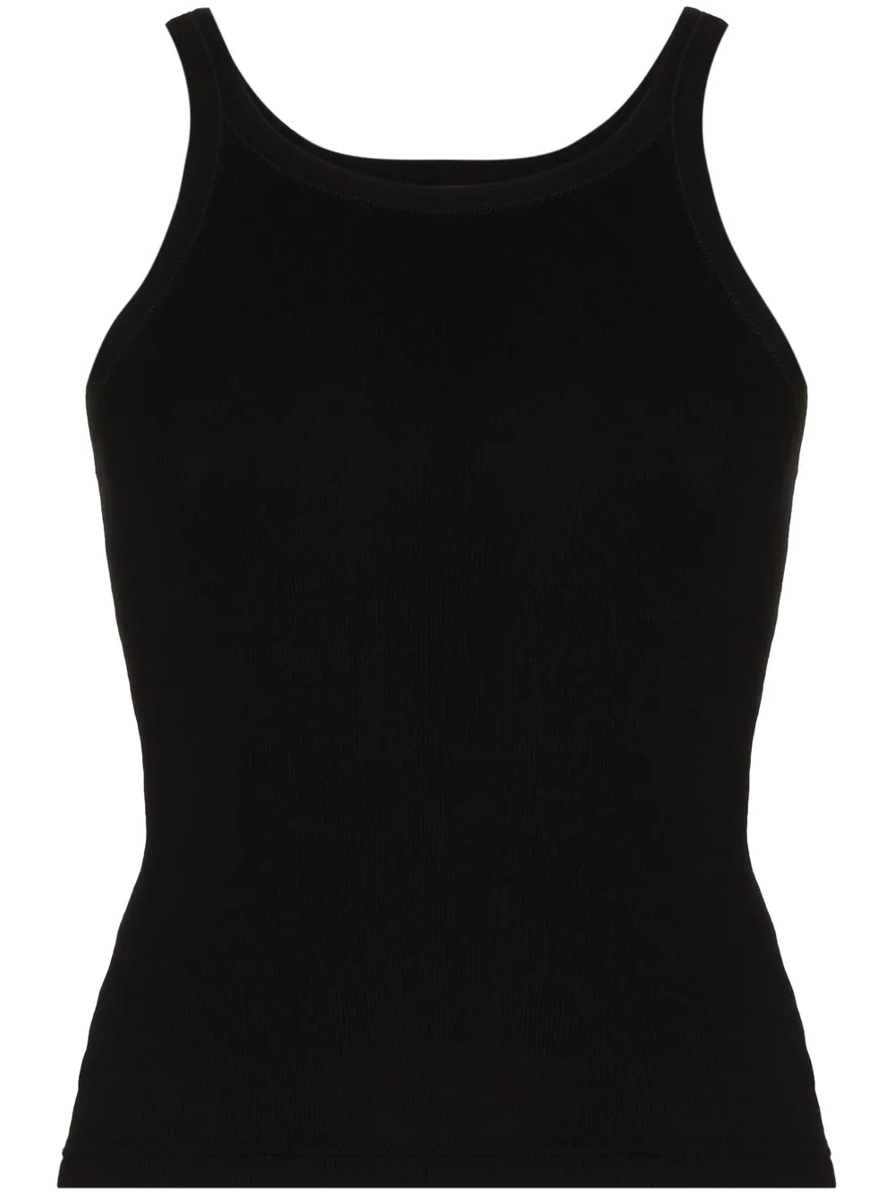 Moncler logo-tape cotton tank top - Black