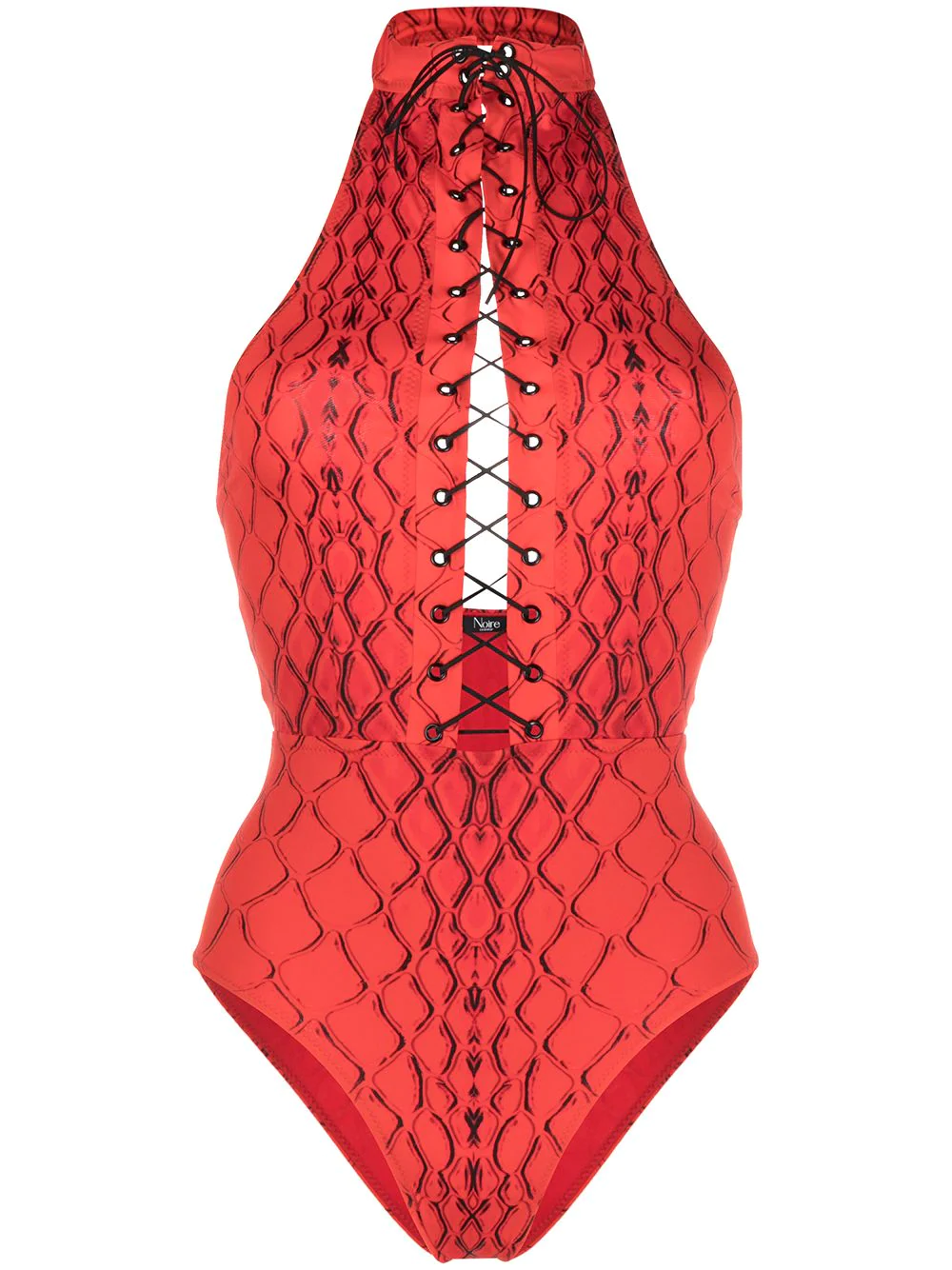 Noire Swimwear Flirt snakeskin print one-piece - Red