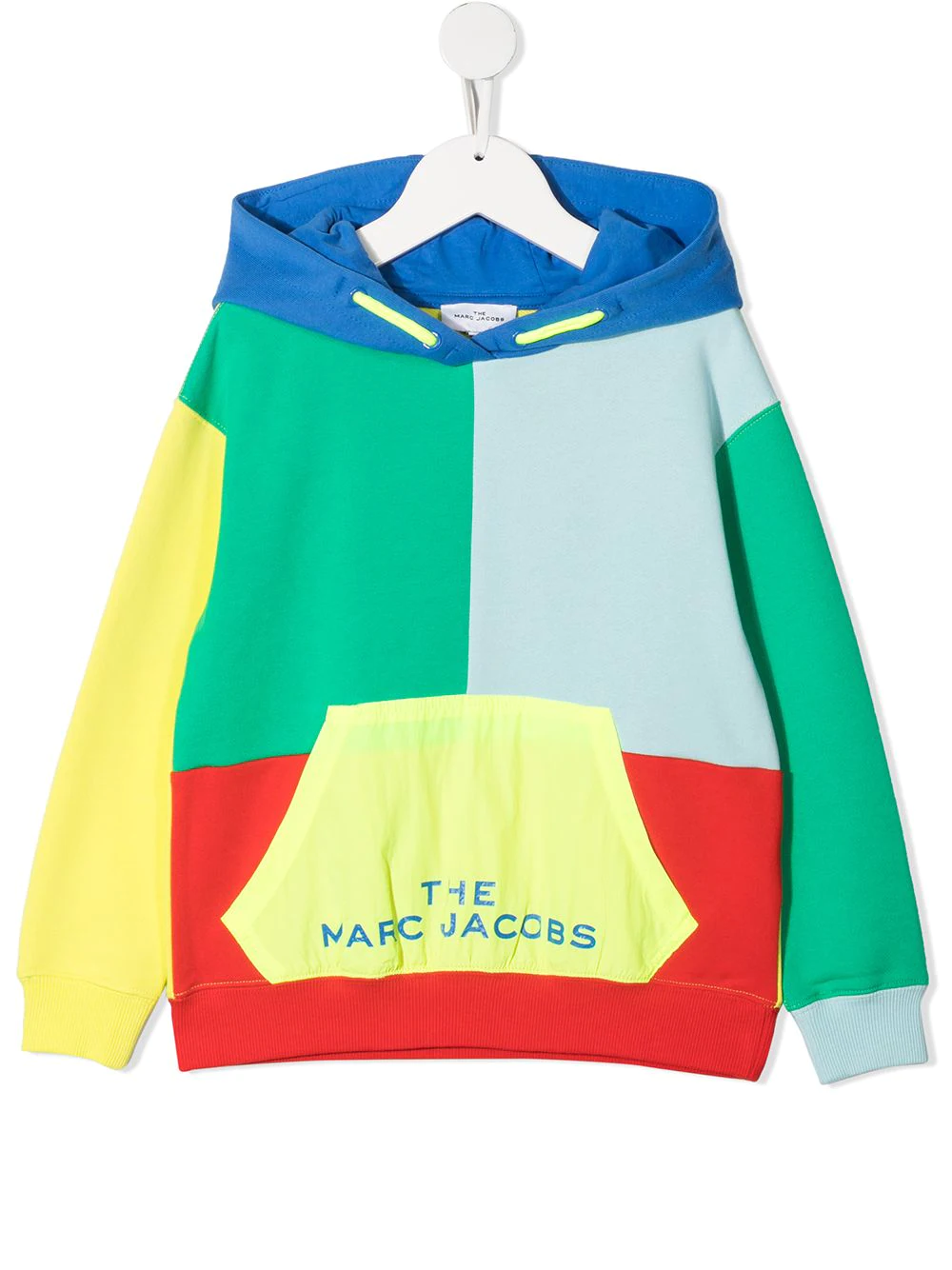 Marc Jacobs Kids colour-block drawstring hoodie - Blue