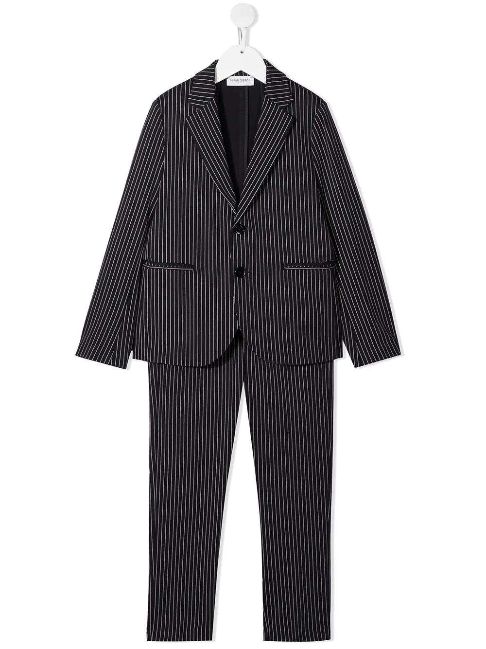 Paolo Pecora Kids pinstripe two piece suit - Blue