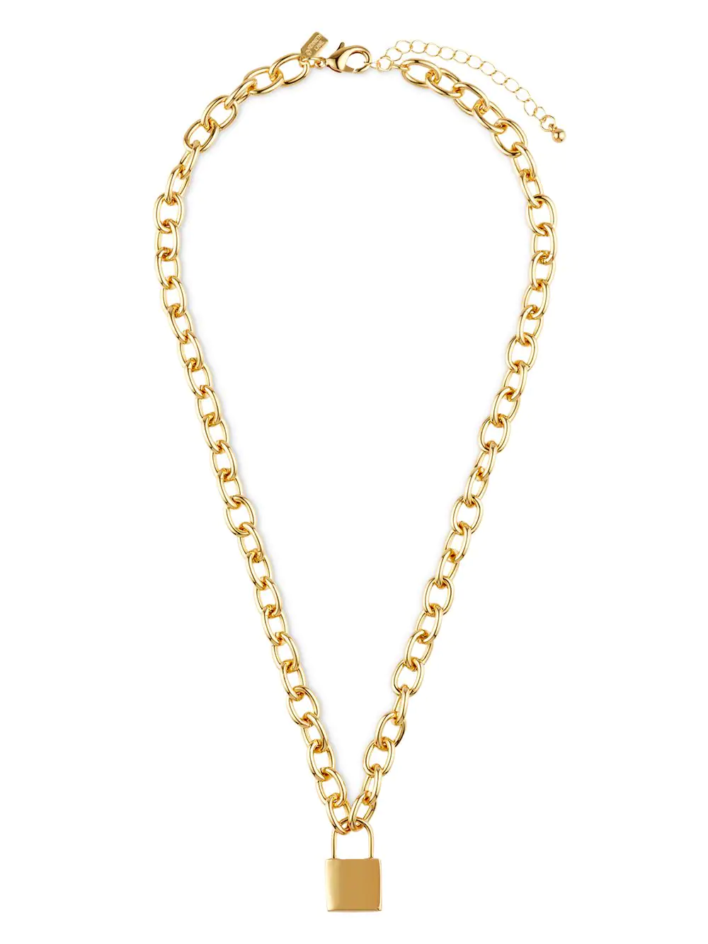 Kenneth Jay Lane padlock-charm chain necklace - Gold