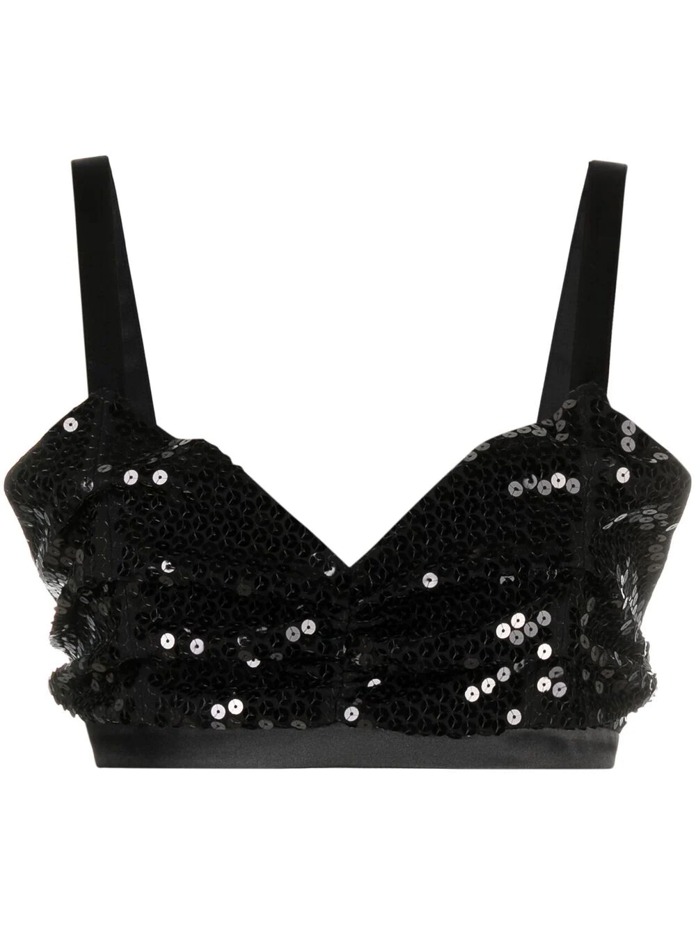 Junya Watanabe sequin embellished bralette - Black