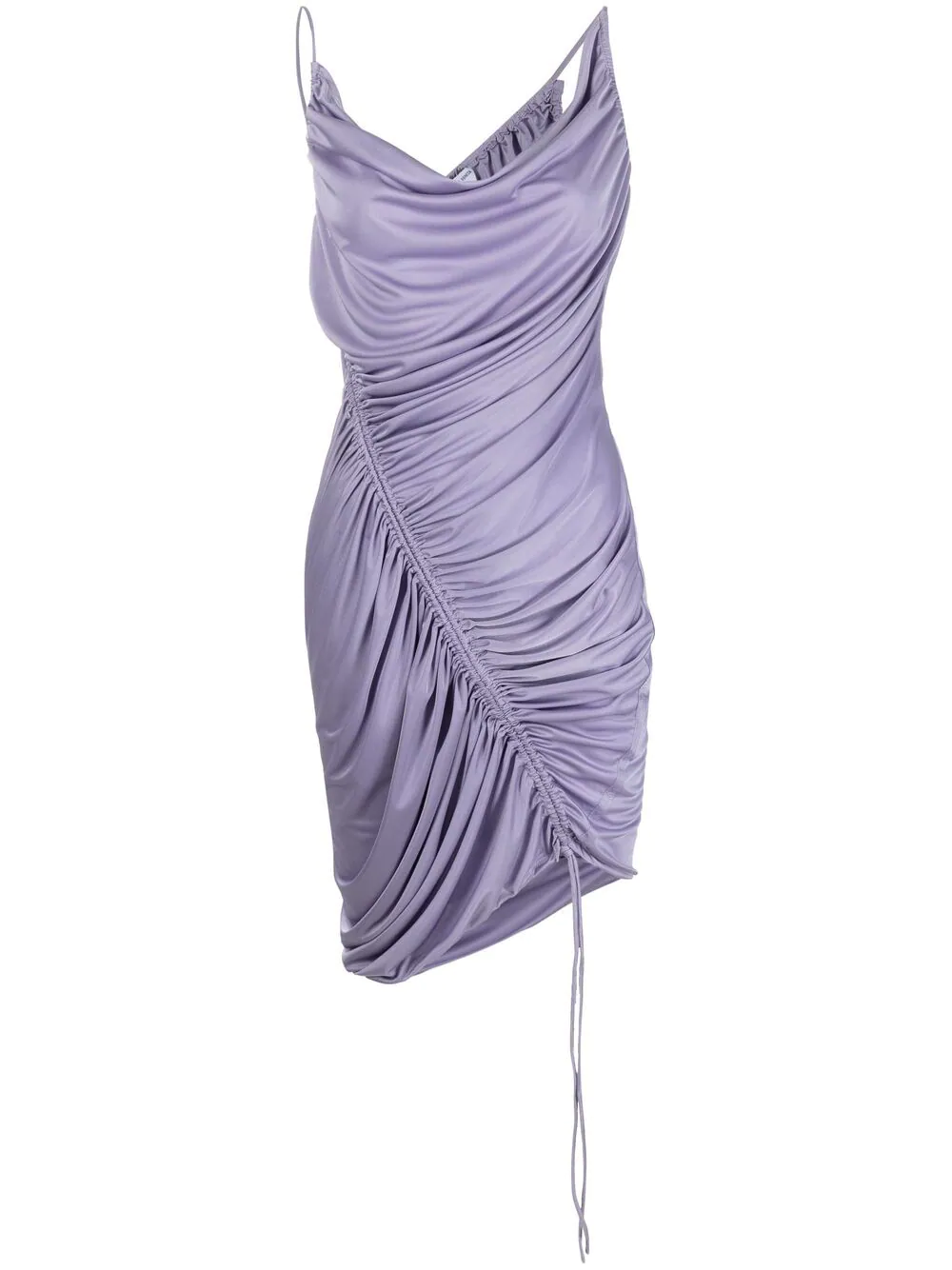 Bottega Veneta ruched satin mini-dress - Purple