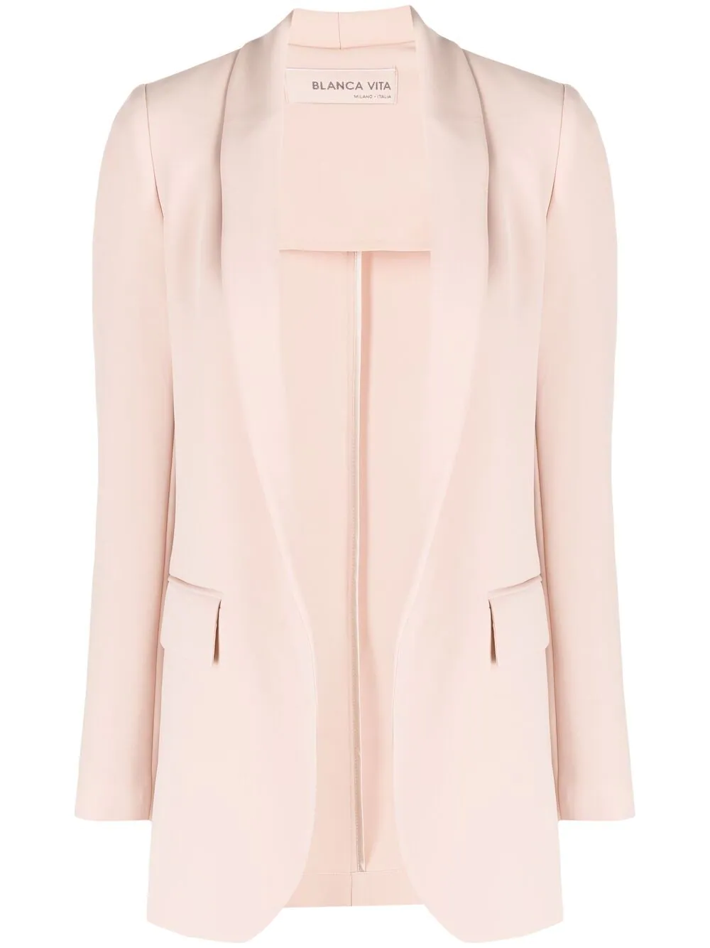 Blanca Vita shawl lapel tailored blazer - Neutrals