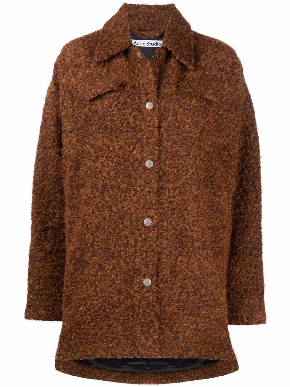 Acne Studios textured oversized overshirt - Brown