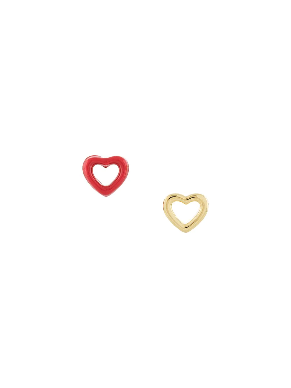 Eshvi heart stud earrings - Red