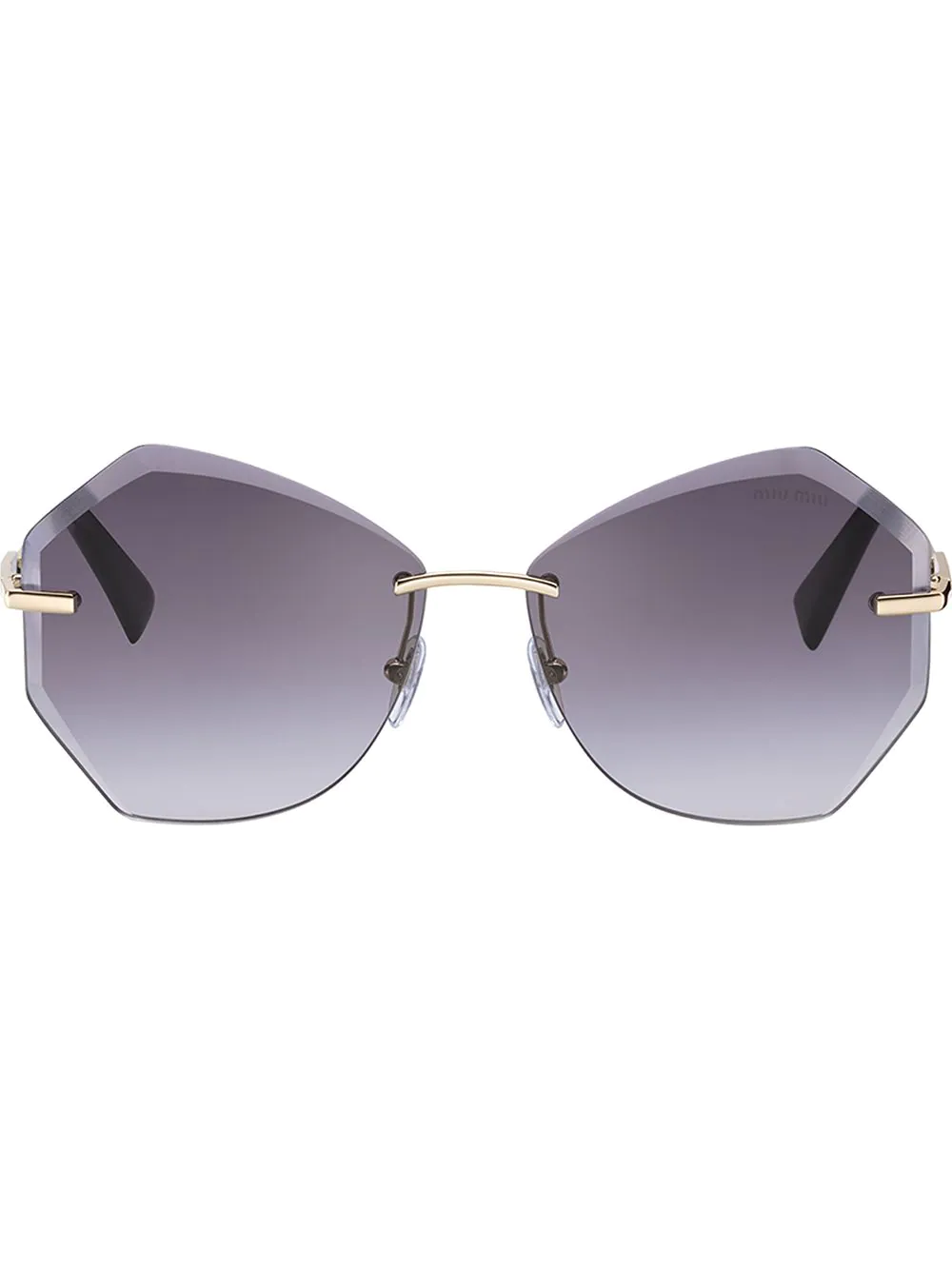 Miu Miu Eyewear Scenique geometric-frame sunglasses - Metallic