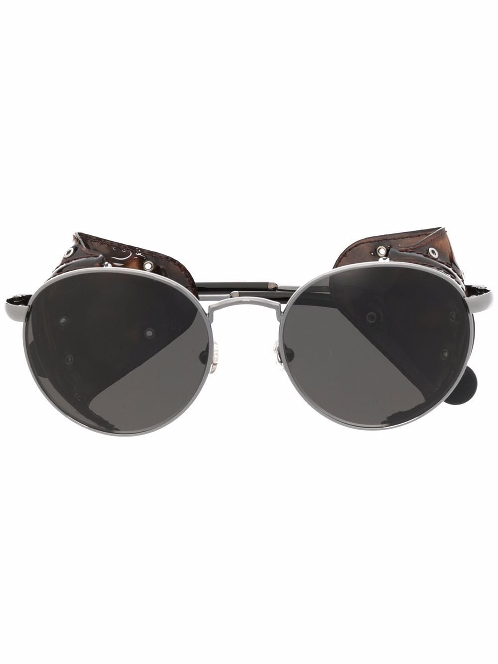 Moncler Eyewear Blazon round frame sunglasses - Black