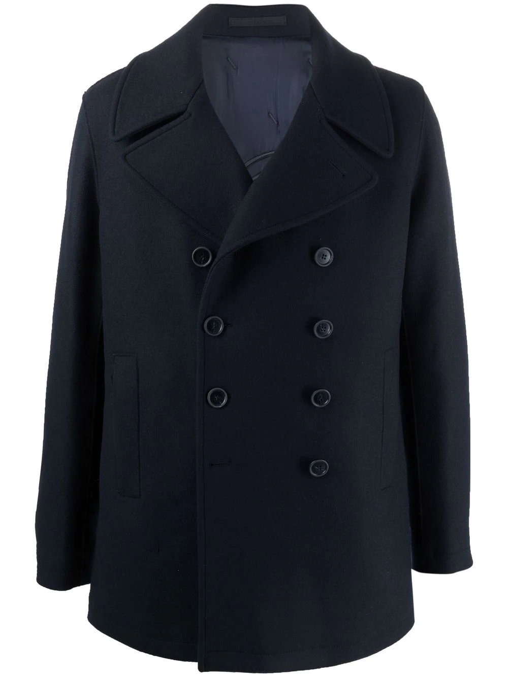 Giorgio Armani double-breasted wool coat - Blue