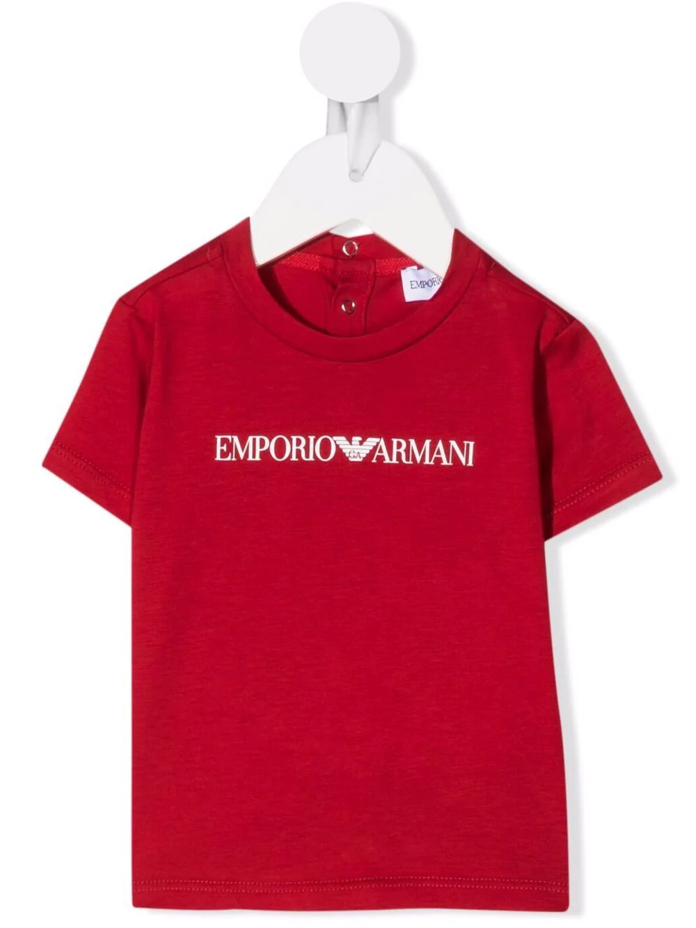 Emporio Armani Kids logo-print T-shirt - Red