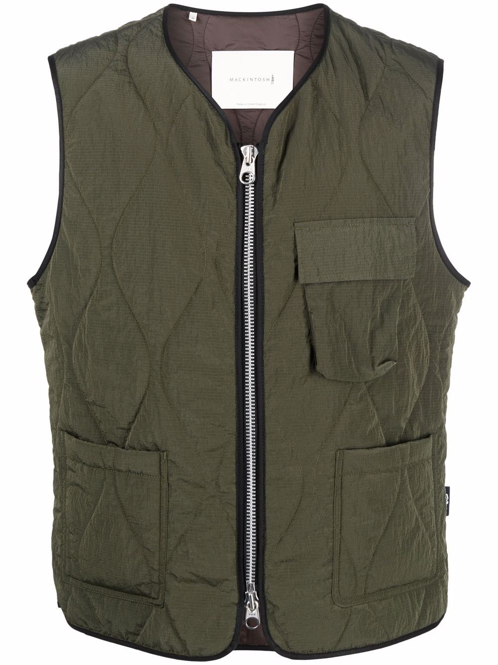 Mackintosh General quilted nylon gilet - Green