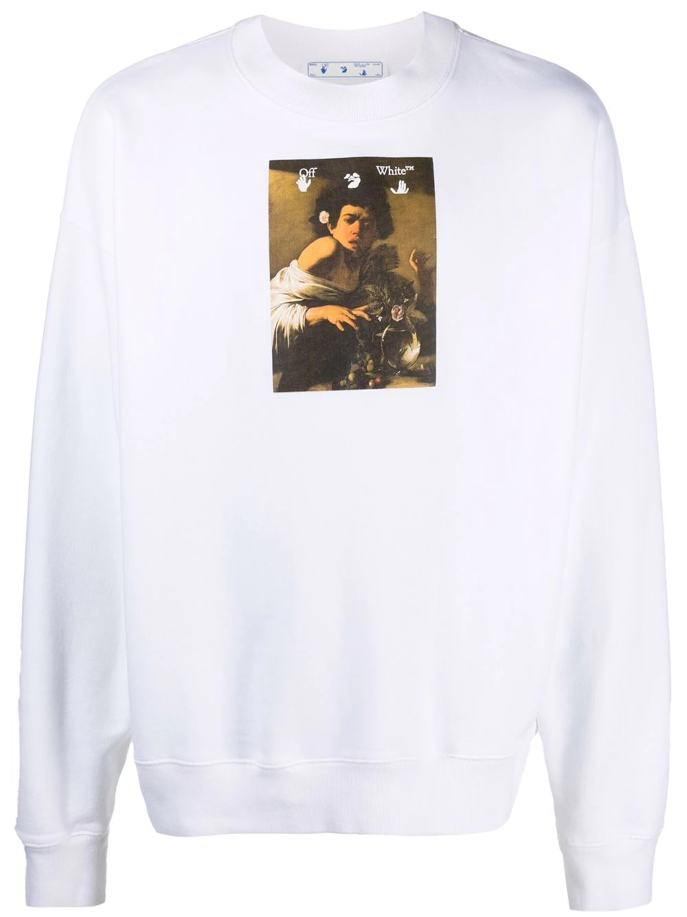 OFF-WHITE Caravaggio front boy print sweatshirt