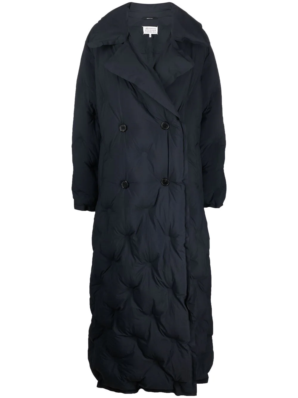 Maison Margiela quilted colour-block coat - Blue