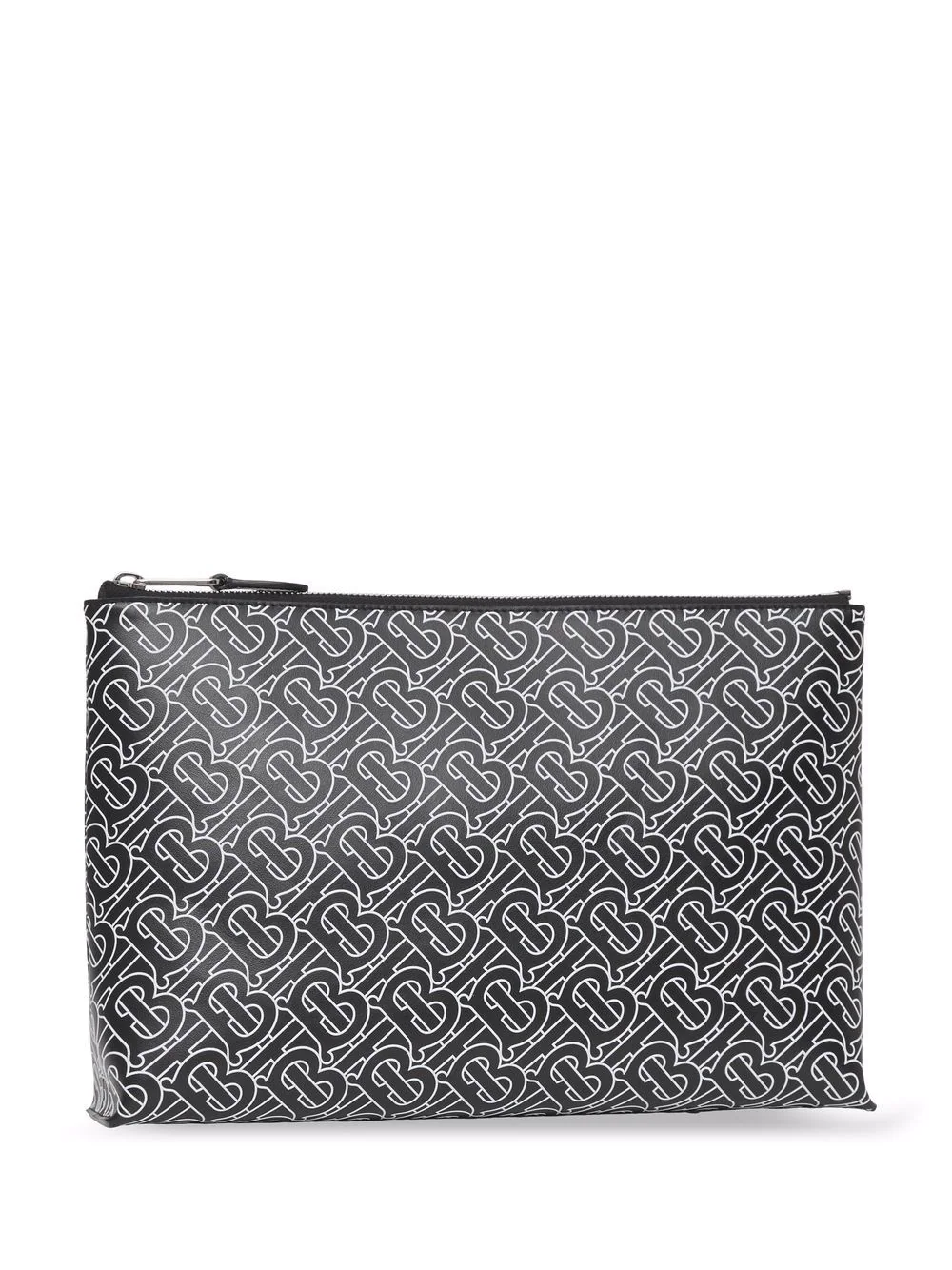 Burberry monogram-print clutch bag - Black