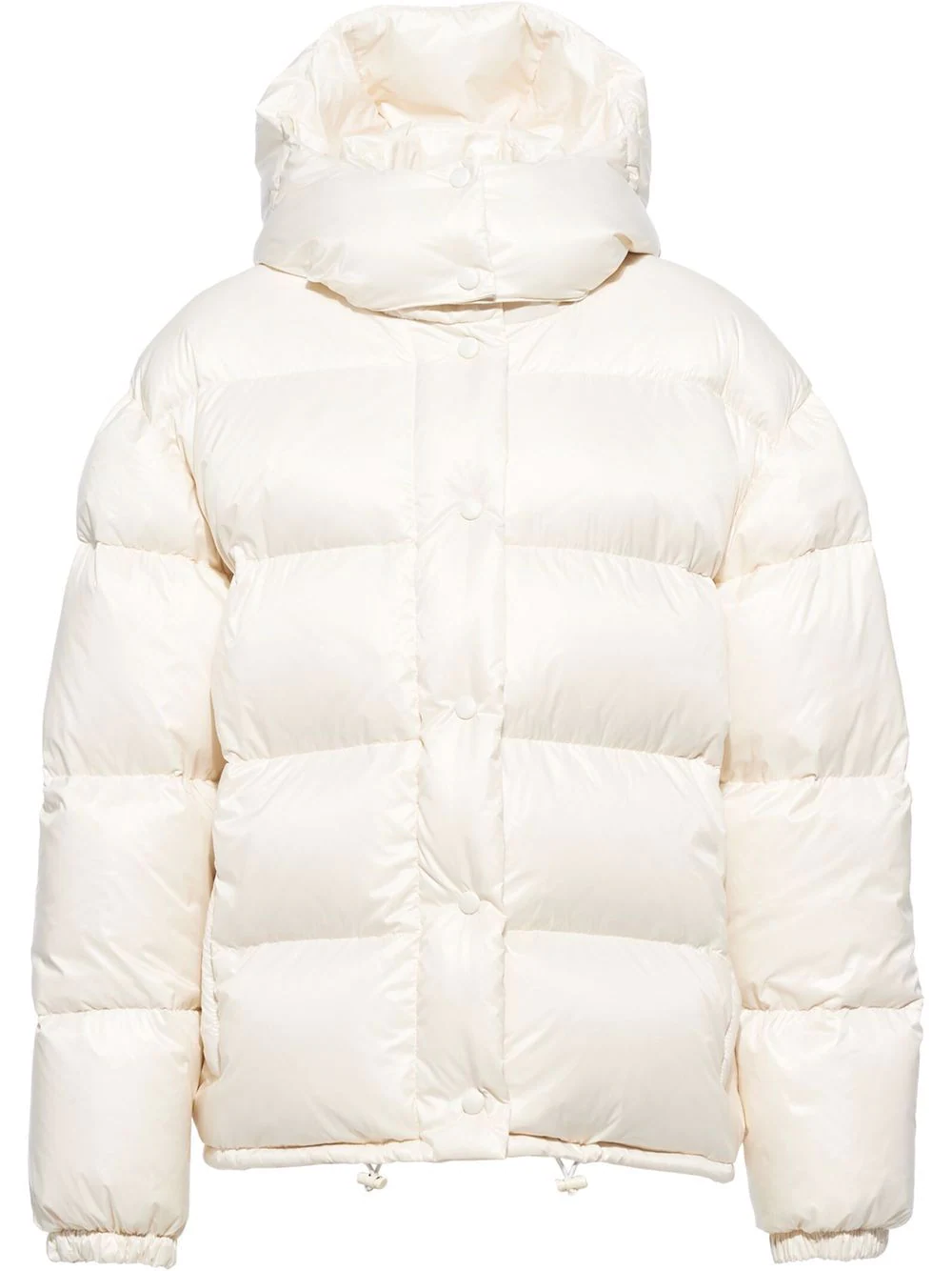 Miu Miu logo-print puffer jacket - Neutrals