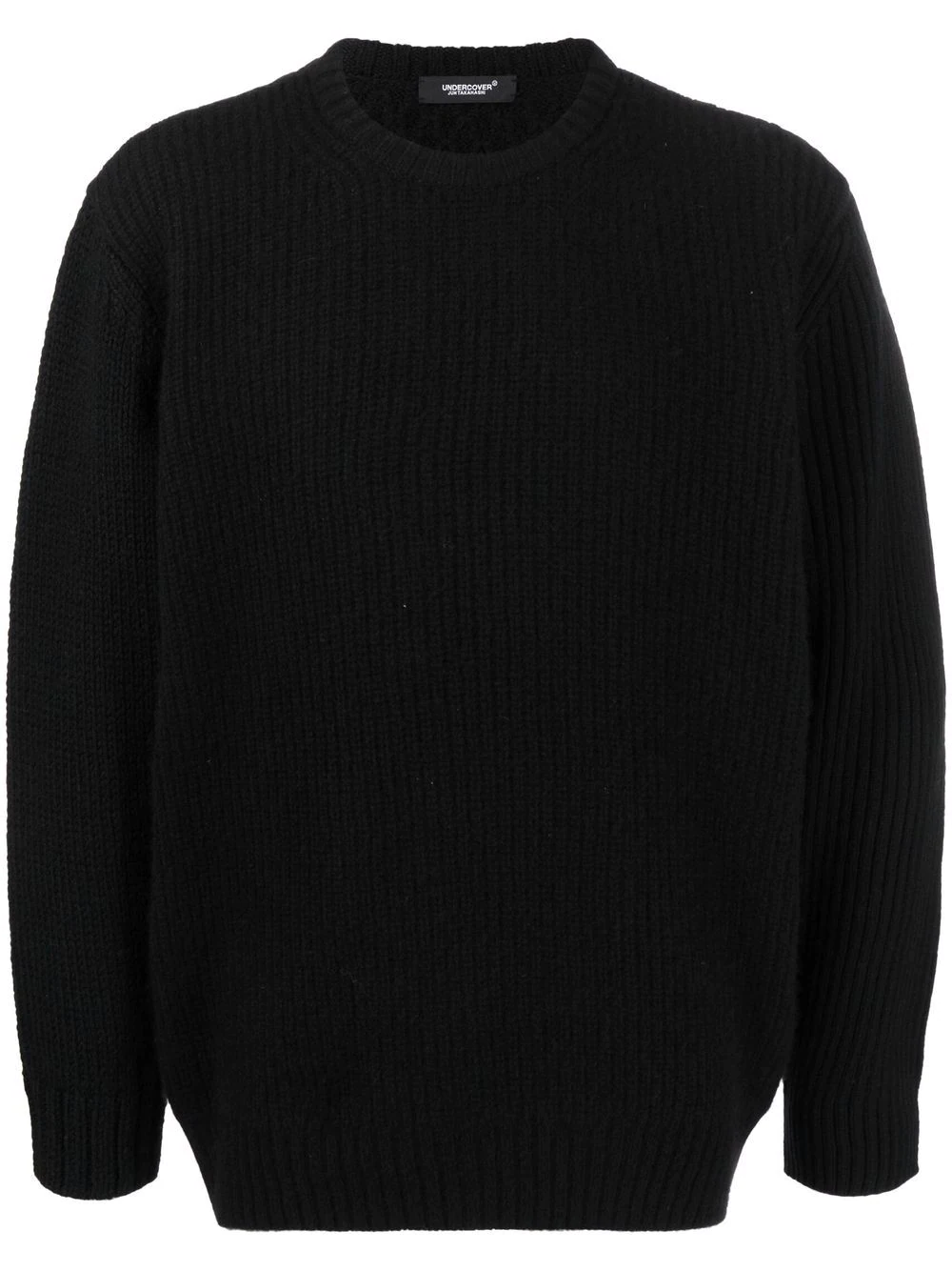 Undercover honeycomb-knit crew neck jumper - Black