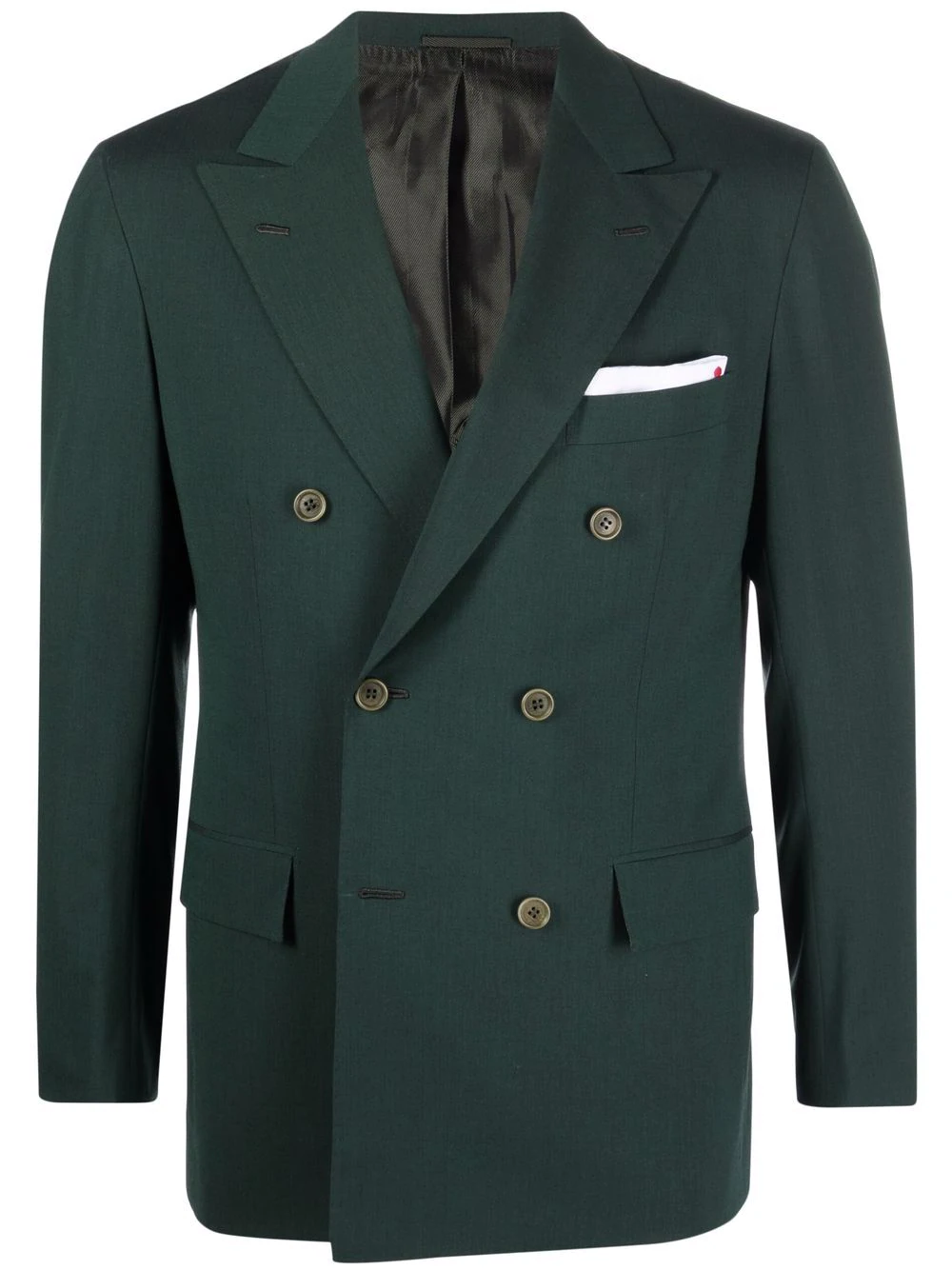 KITON peak-lapels double-breasted blazer - Green