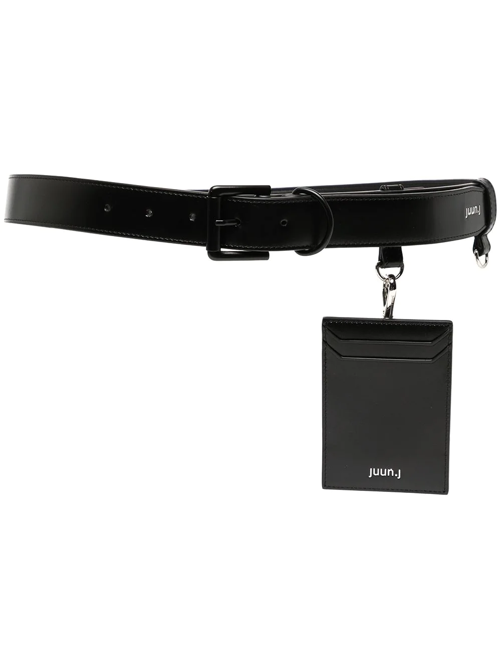 Juun.J cardholder pendant belt - Black