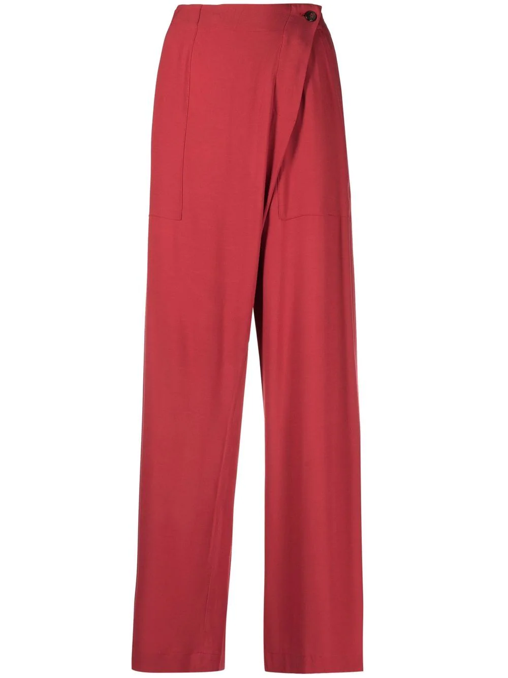 Société Anonyme side-buttoned straight trousers - Red