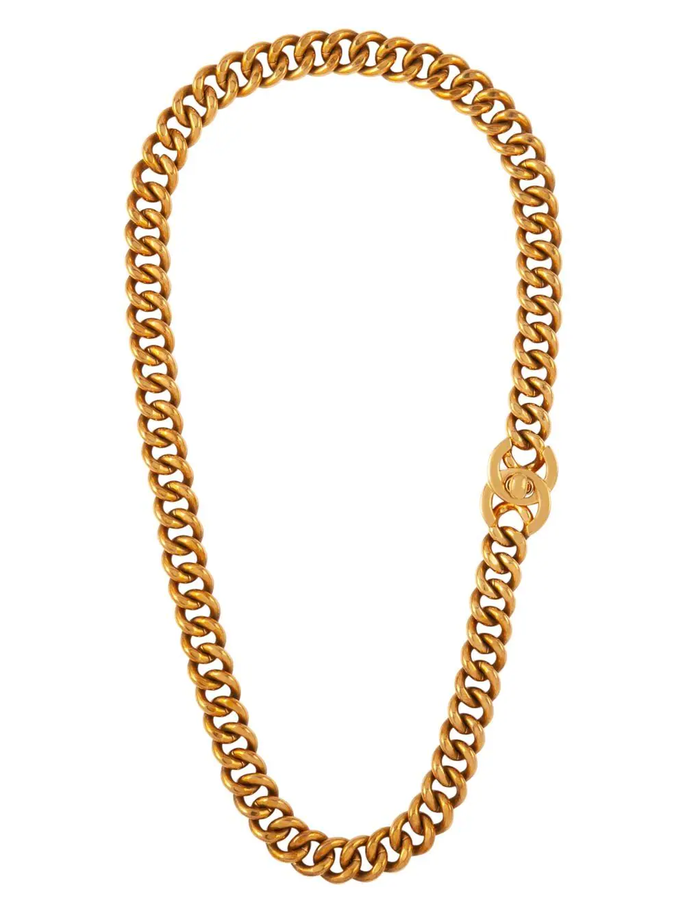 Chanel Pre-Owned 1996 CC Turn-lock chain necklace - Gold