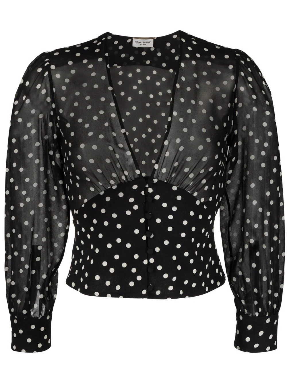 Saint Laurent polka-dot print blouse - Black