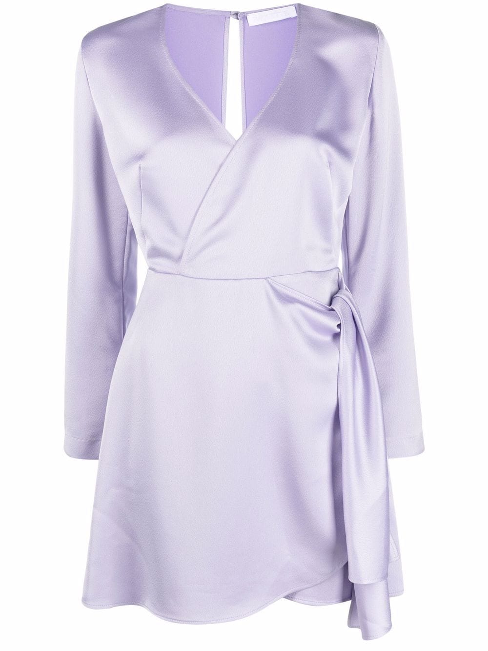 RAQUETTE wrap-style mini dress - Purple