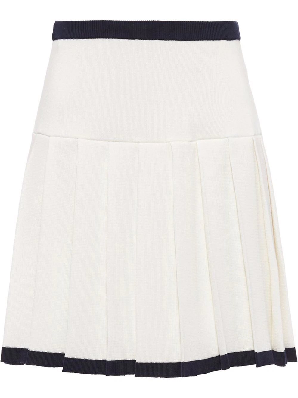 Miu Miu pleated cotton mini skirt - White