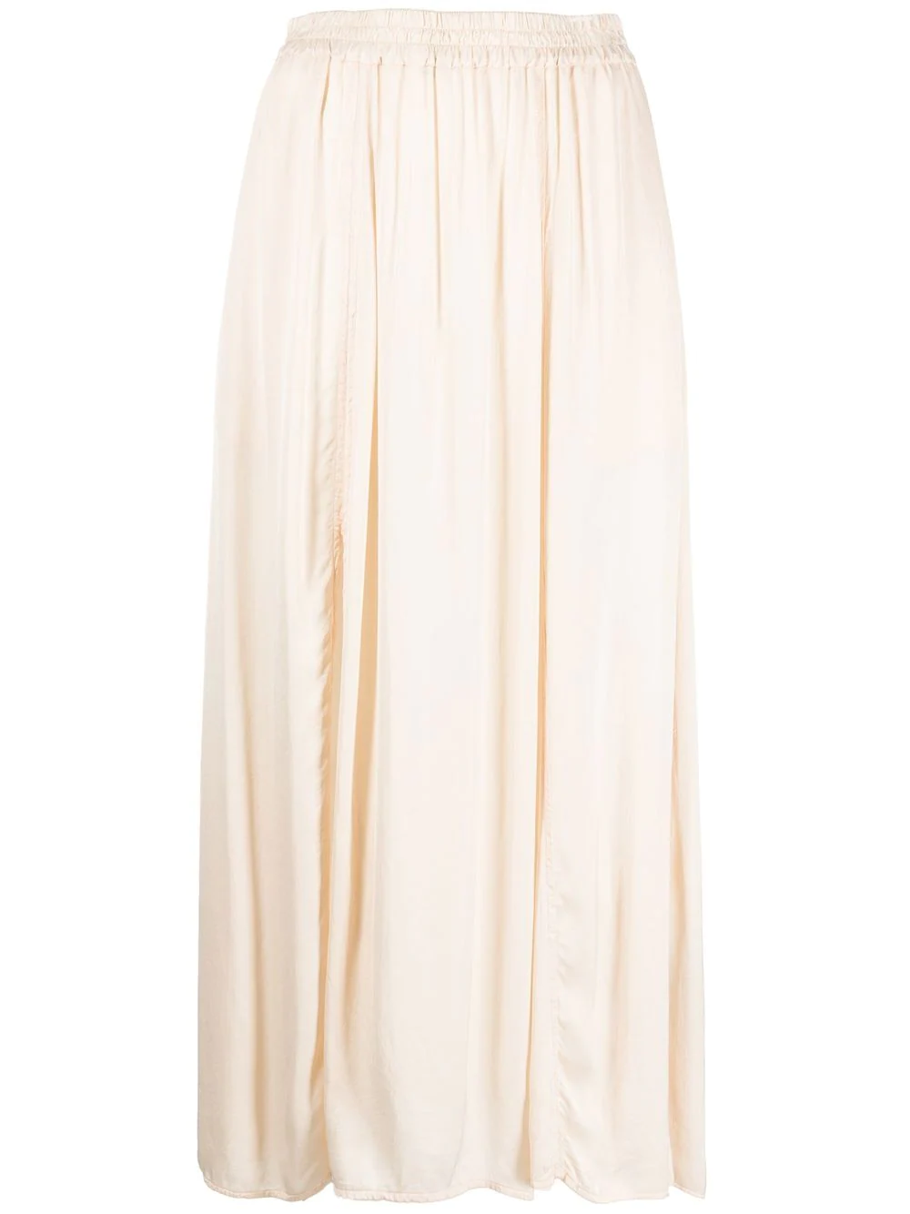 Raquel Allegra Angie pleated silk skirt - Neutrals