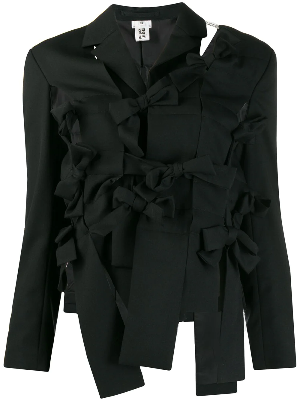 Comme Des Garçons Noir Kei Ninomiya deconstructed woven bow blazer - Black