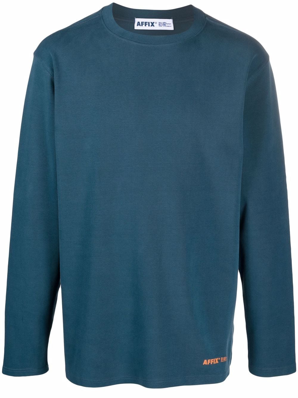 Affix long-sleeve cotton-blend sweatshirt - Blue