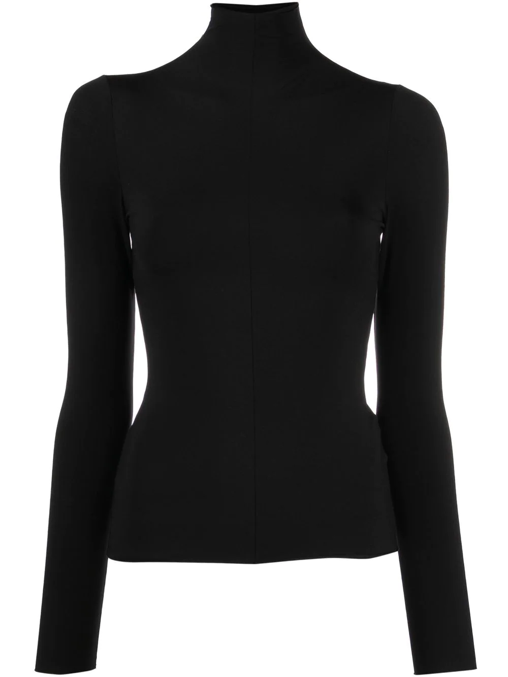 Tory Burch long-sleeved turtle neck top - Black