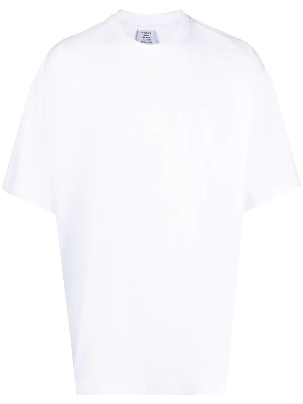 VETEMENTS drop-shoulder short-sleeve T-shirt - White