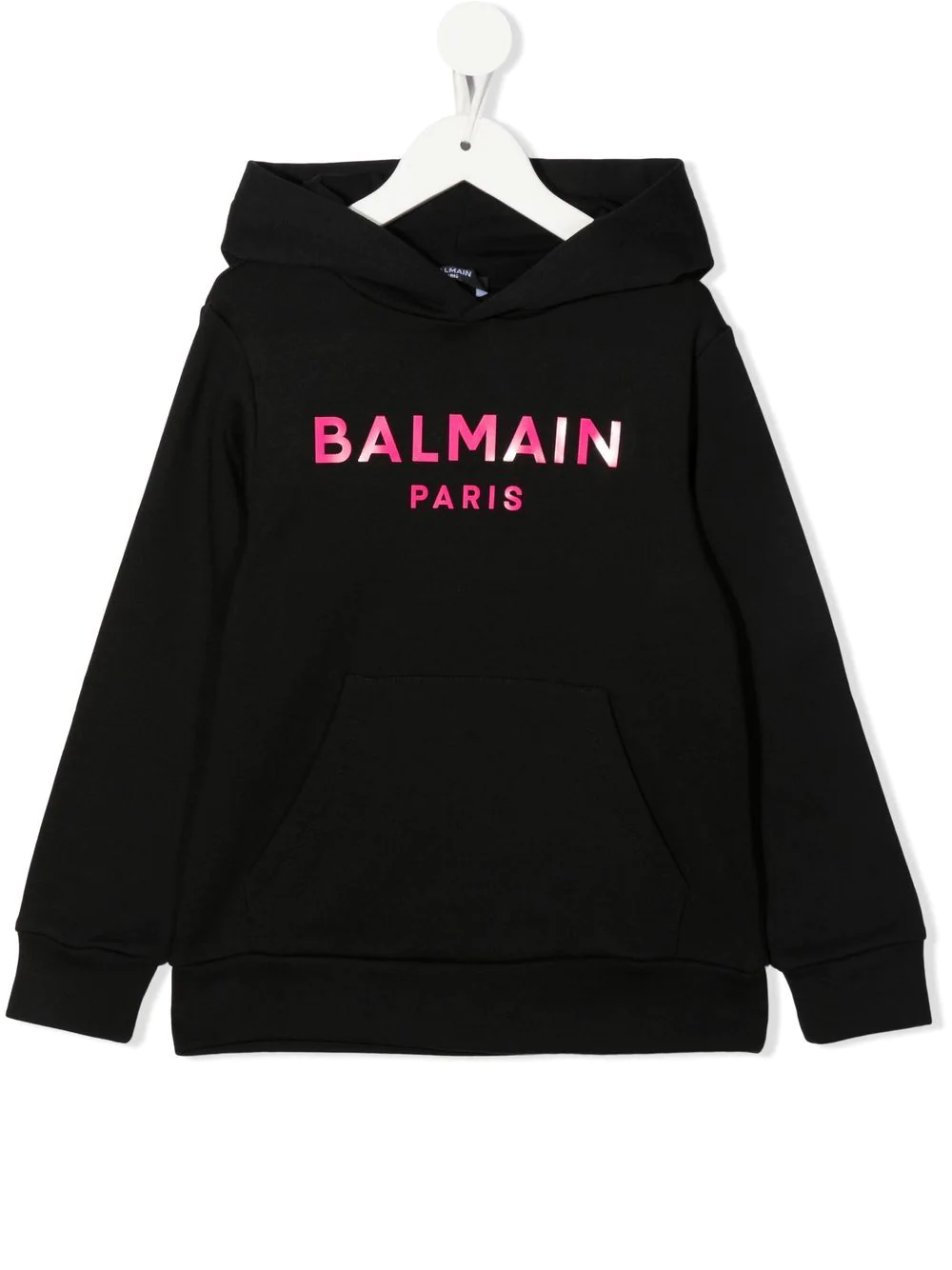 Balmain Kids logo-print hoodie - Black