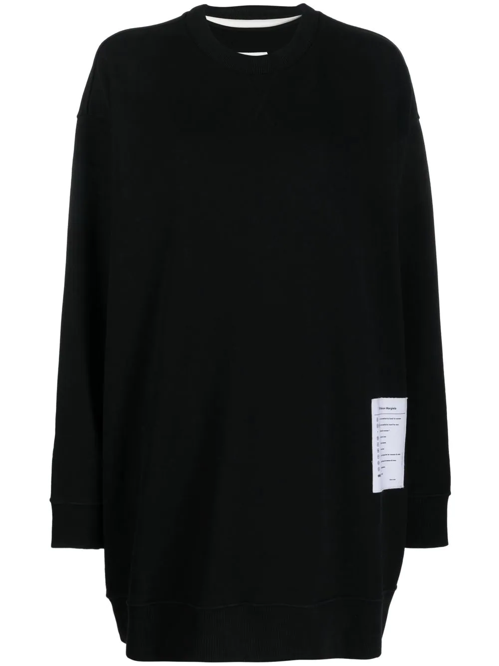 MM6 Maison Margiela slouchy care label patch sweatshirt - Black