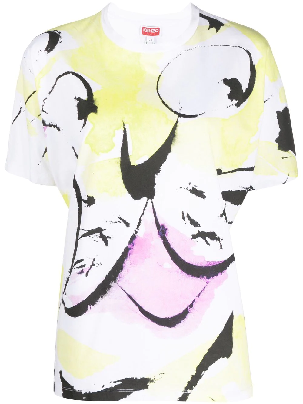 Kenzo Akae Smiling Tiger-print T-shirt - White