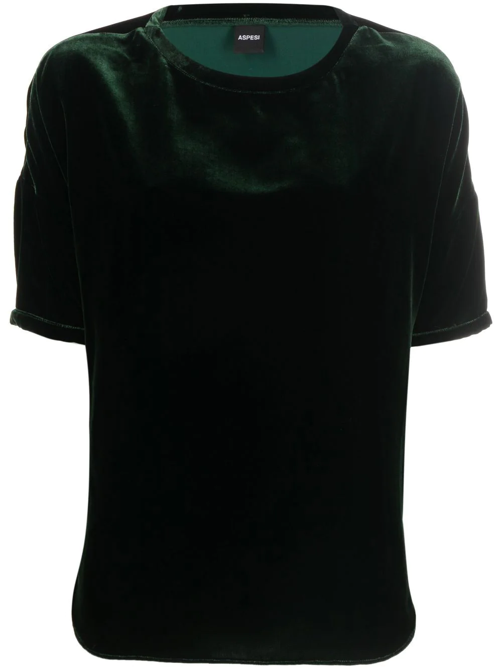 ASPESI short-sleeve velvet T-shirt - Green