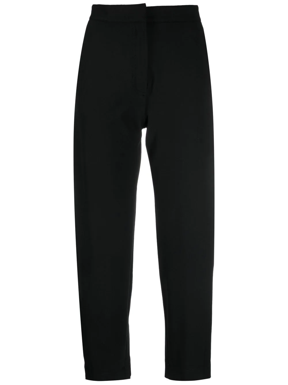 Bimba y Lola cropped carrot-leg trousers - Black