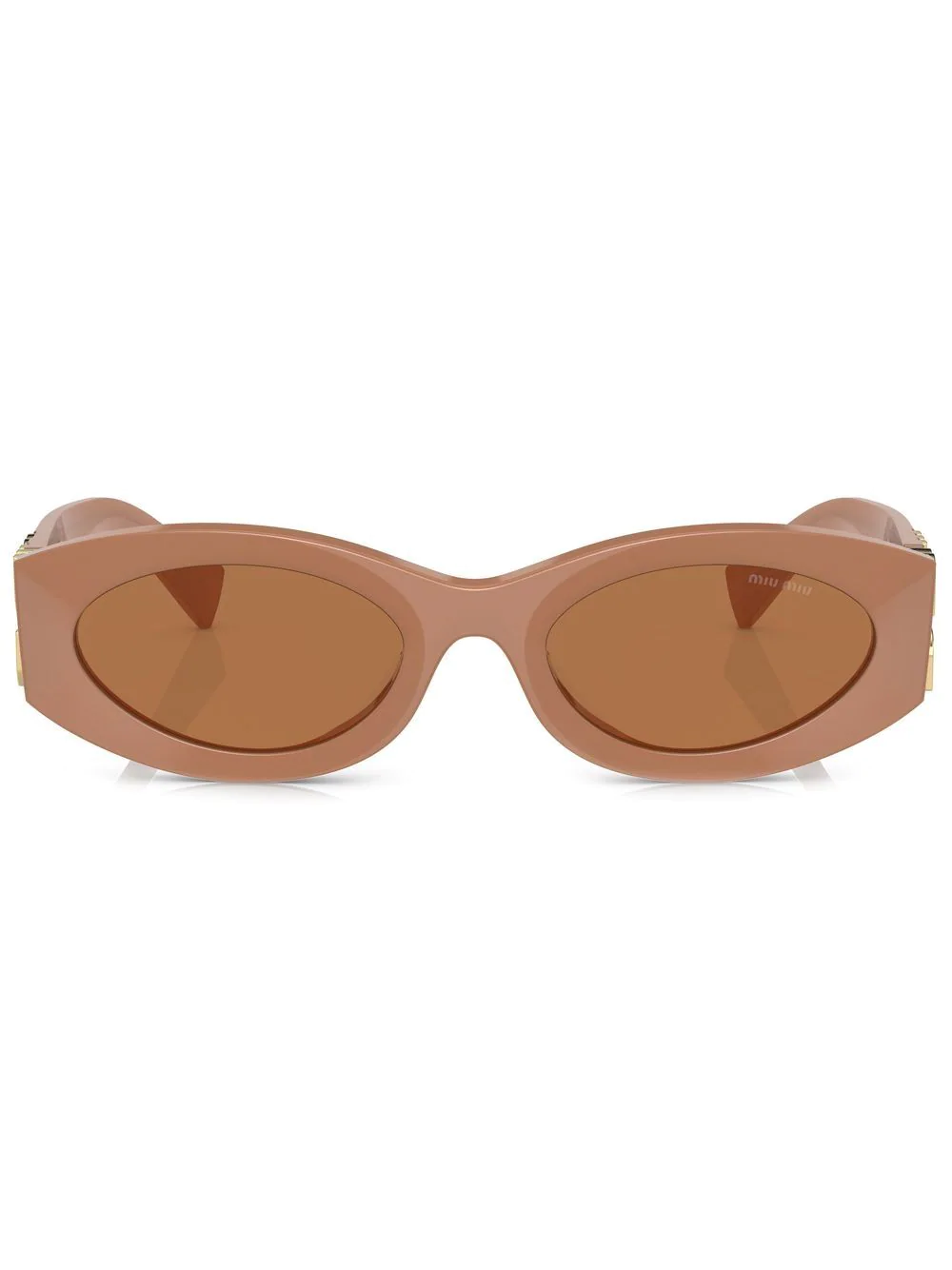 Miu Miu Eyewear Glimpse oval-frame sunglasses - Neutrals