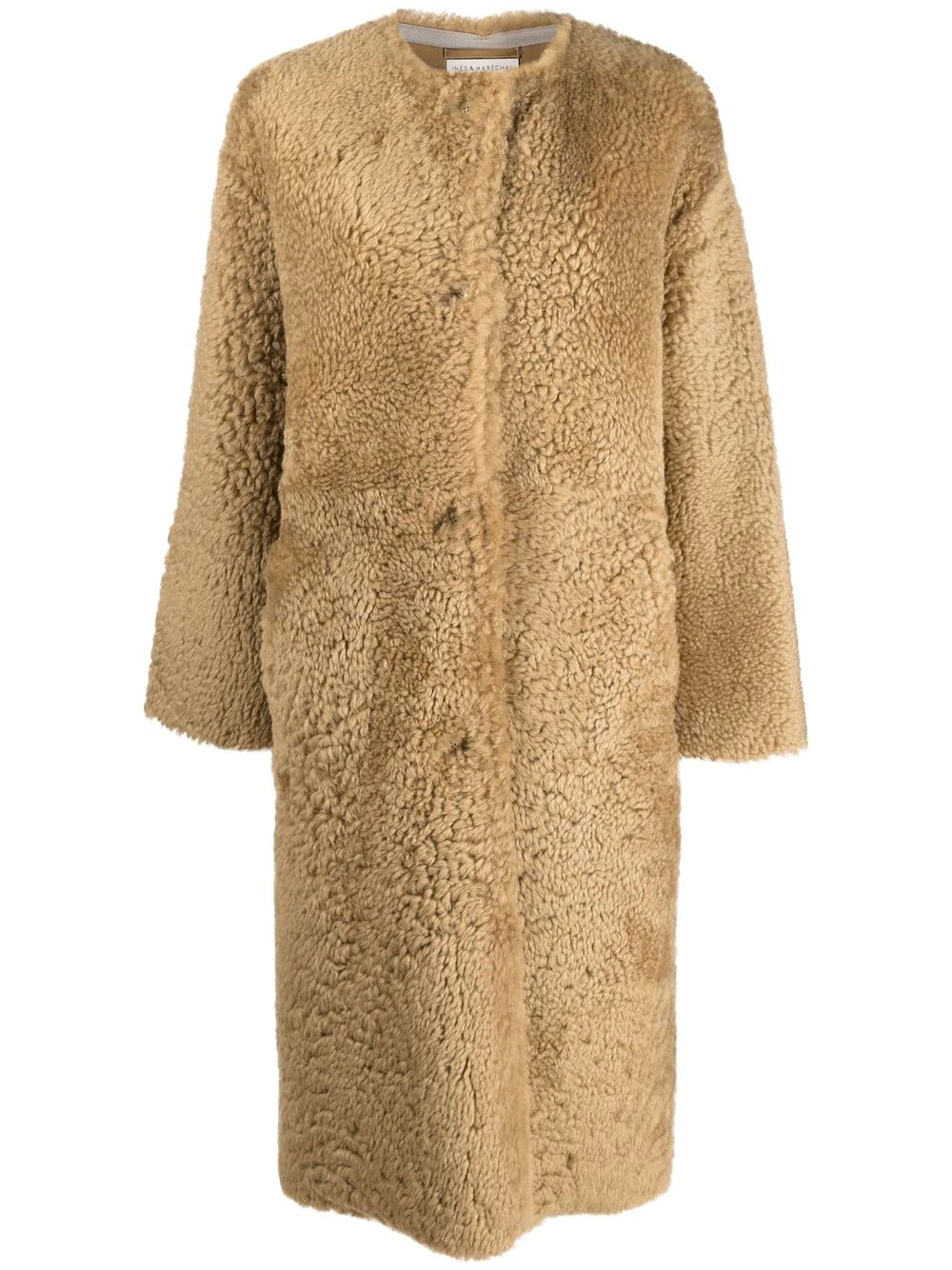 Inès & Maréchal button-up shearling coat - Brown