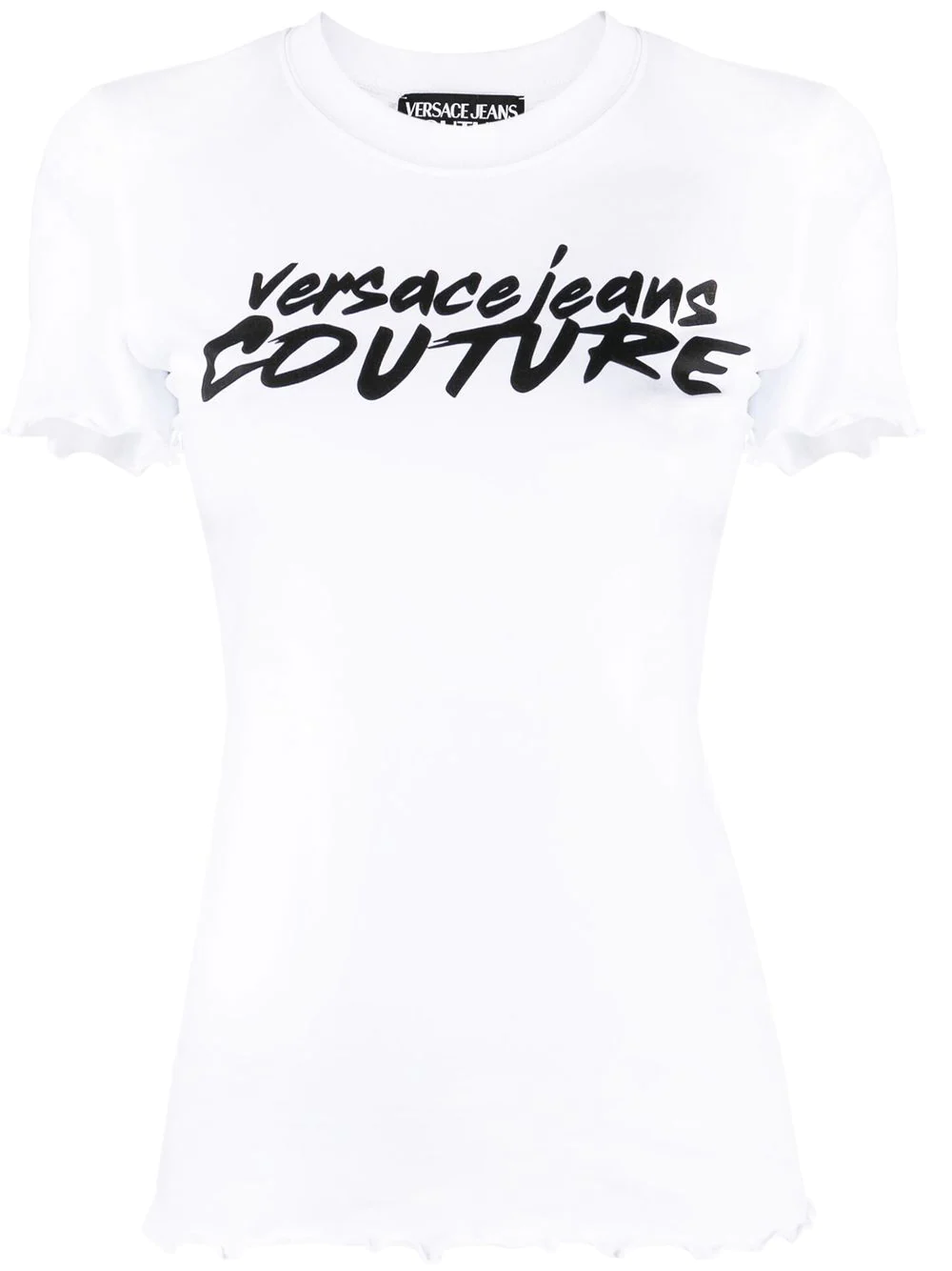 Versace Jeans Couture logo-print lettuce-hem T-shirt - White