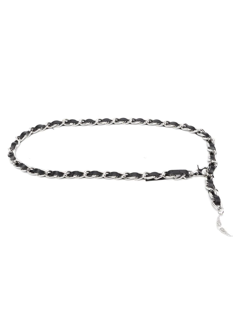 Zadig&Voltaire chain-link logo-charm belt - Black