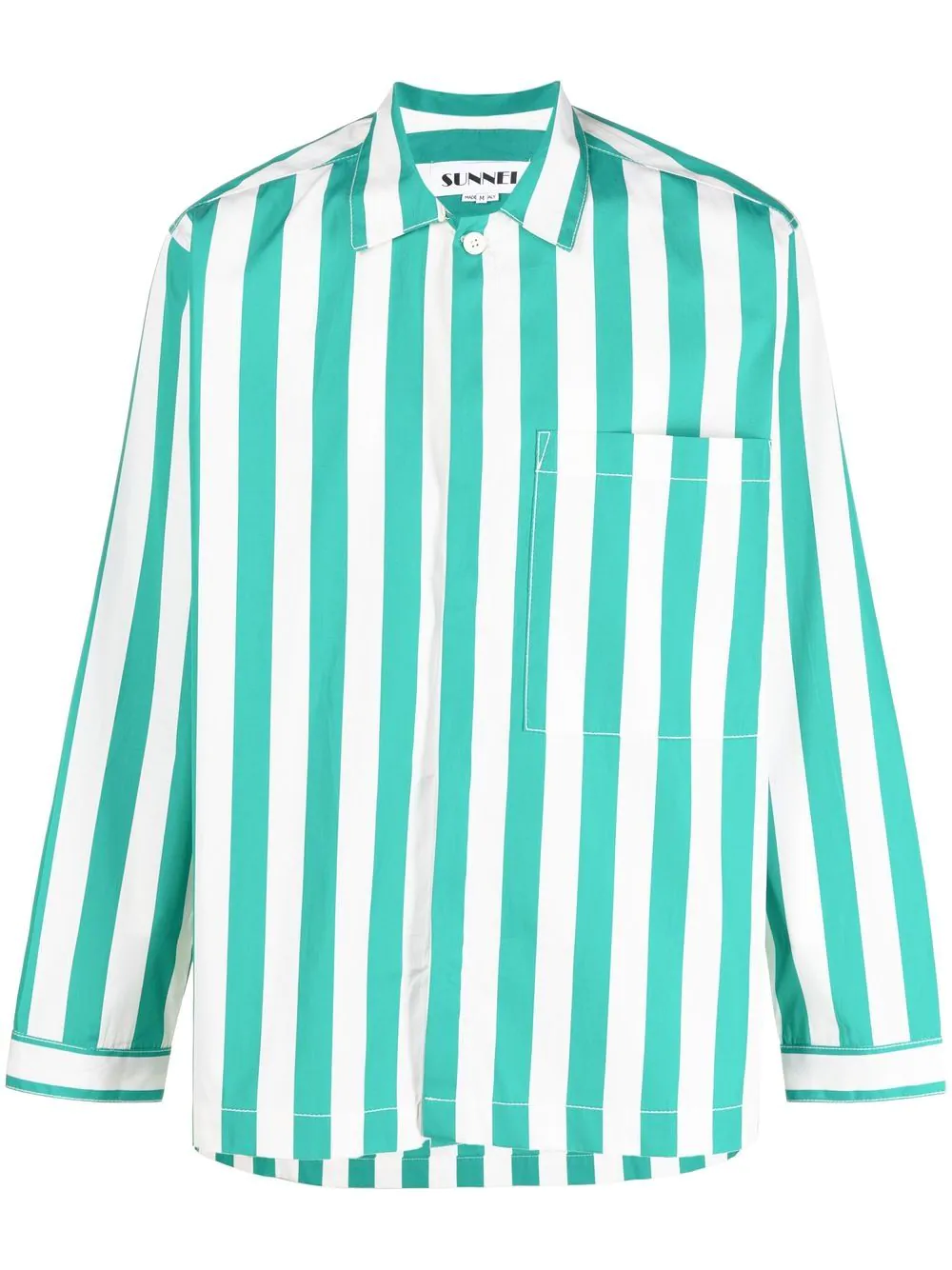 Sunnei striped cotton shirt - White