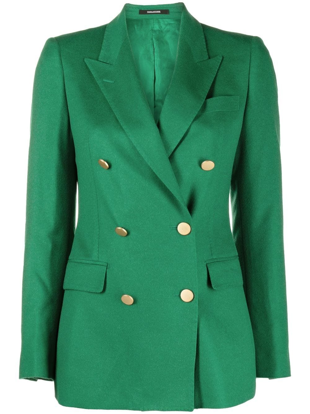 Tagliatore peak-lapel double-breasted blazer - Green