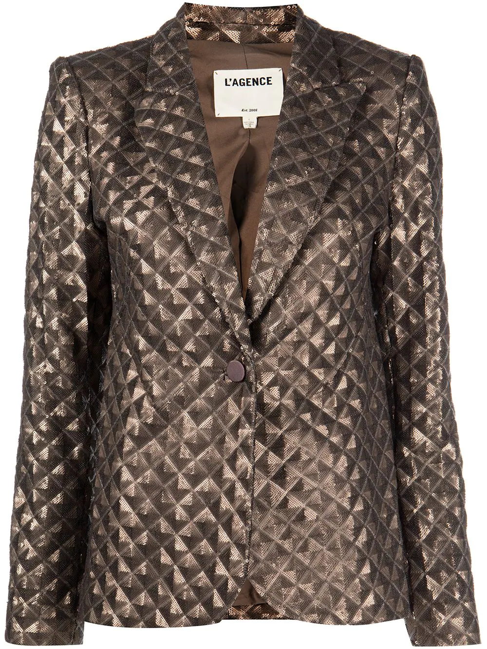 L'Agence Clementine sequinned blazer - Brown