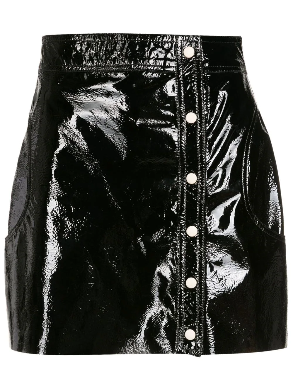 Nk high waist leather skirt - Black