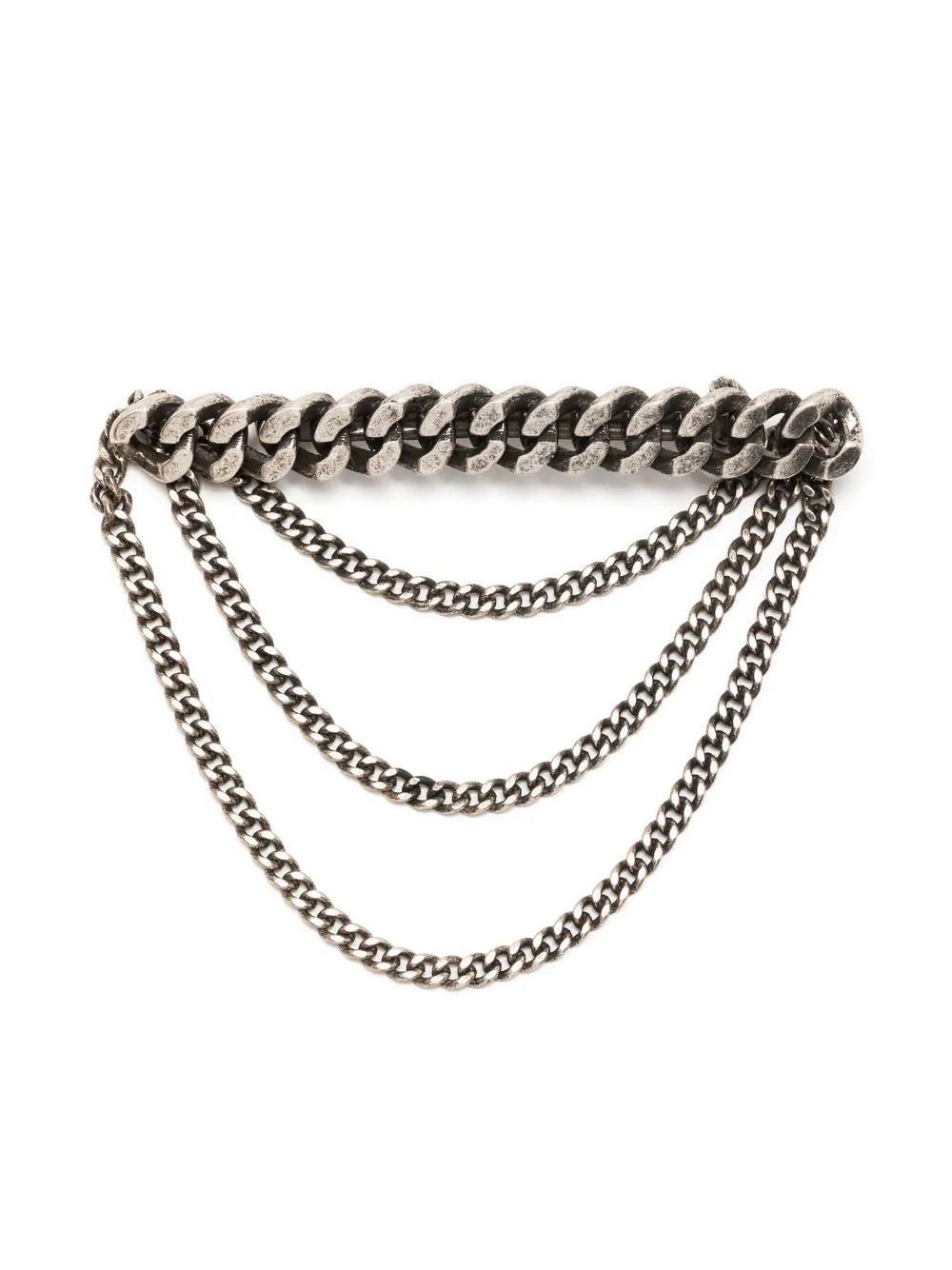 Tateossian chain-detail brooch - Silver