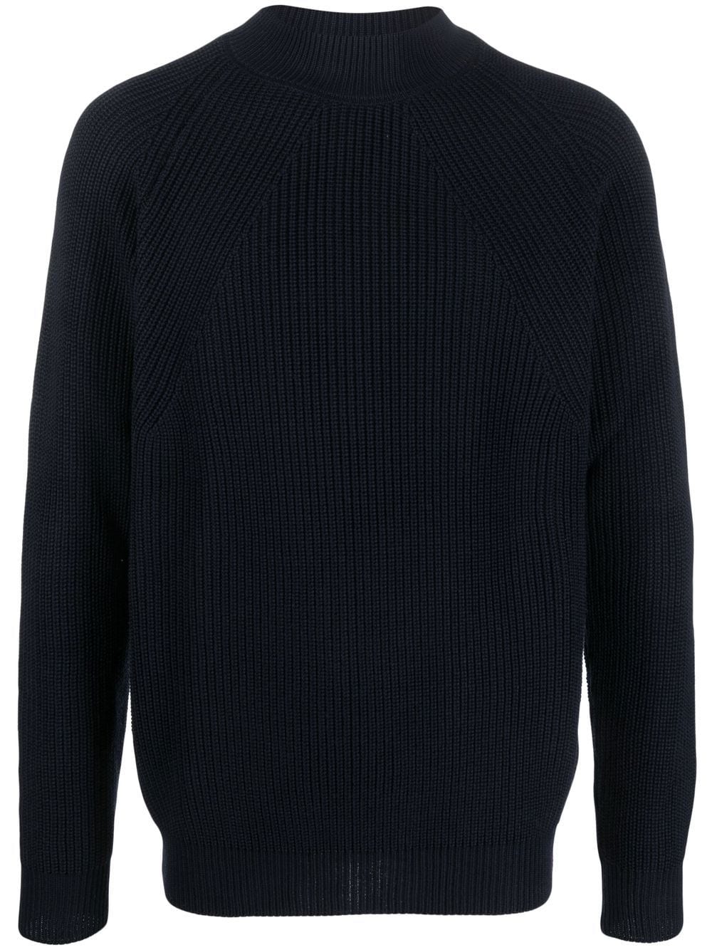 PRESIDENT'S contrast-stitch knit jumper - Blue