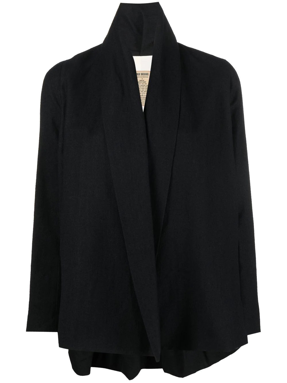 Uma Wang A-line draped jacket - Black