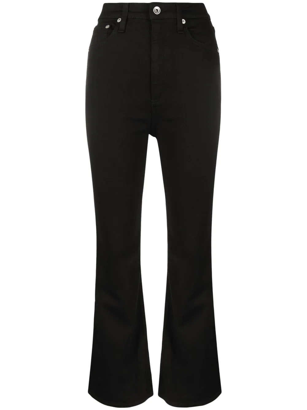 rag & bone high-waisted kick-flare trousers - Black