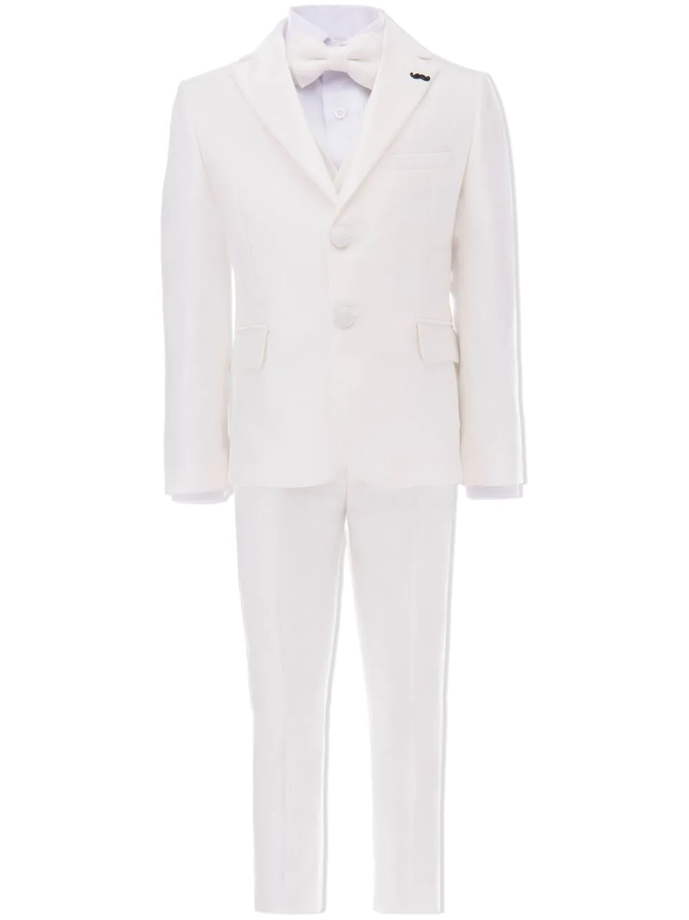 Moustache tuxedo four-piece suit - White